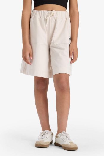 Girls' Elastic Waist Basic Plain Shorts