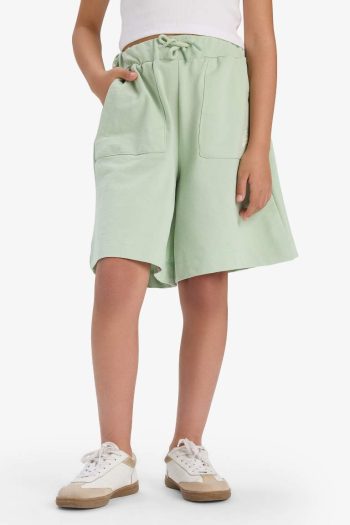 Girls' Elastic Waist Basic Solid Shorts