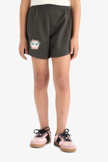 Girls' Elastic Waist Printed Shorts