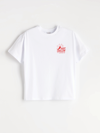 LCW Kids Ekru Crew Neck Girl's T-Shirt
