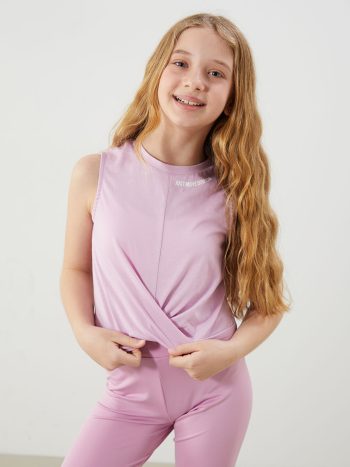 LCW Kids Lila Crew Neck Girl's Crop Top