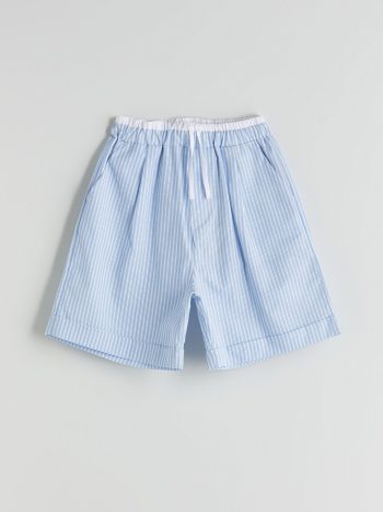 LCW Kids Blue Elastic Waistband Girl's Shorts