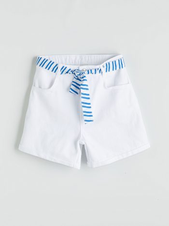 LCW Kids White Basic Girls' Shorts