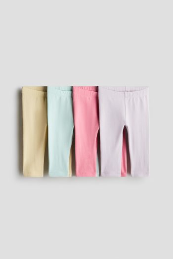 4-Piece Cotton Jersey Leggings