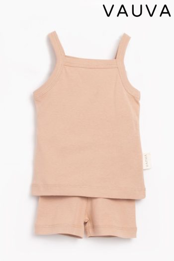 Baby Girl Ribbed Summer Outfit Set - Top and Shorts