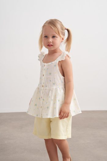 Flower Patterned Shorts Set