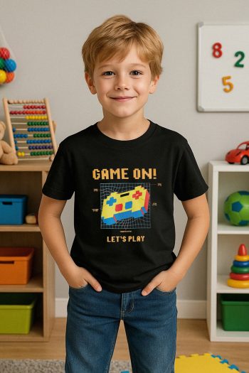 Trendyolmilla Kids Black Printed Knit T-Shirt TKDSS25TS00116