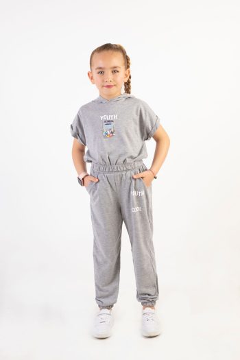 HARİKA KİDS Girls' Hooded Sweater and Pants Set
