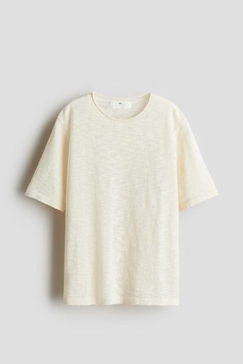 Slit Detail Thin Knit T-Shirt