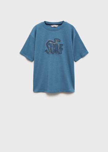 Boat Pattern Cotton T-Shirt