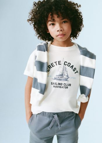 patterned cotton t-shirt