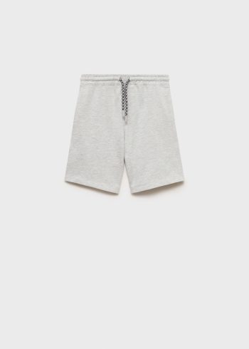 Detailed Cotton Shorts with Belted Waist