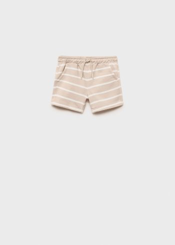Striped Lace-Up Bermuda Shorts