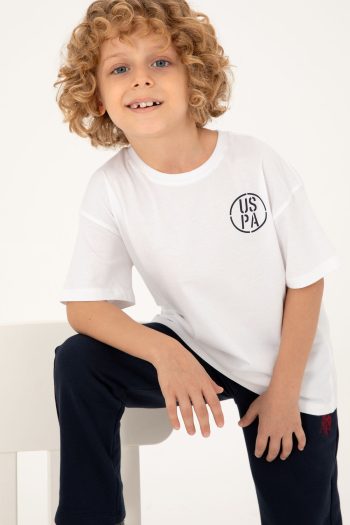U.S. Polo Assn. Boys' White Oversized Crew Neck T-Shirt 50298981-vr013
