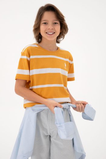 U.S. Polo Assn. Orange Crew Neck T-Shirt for Boys 50298959-vr051
