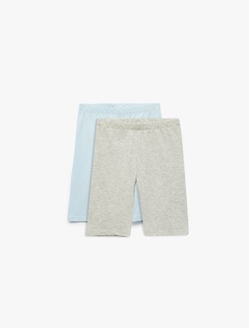 Girls' Cotton Blend Elastic Waist 2-Piece Capri Leggings Set