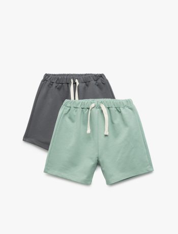 Boys' Cotton Drawstring Waist 2-Piece Shorts Set