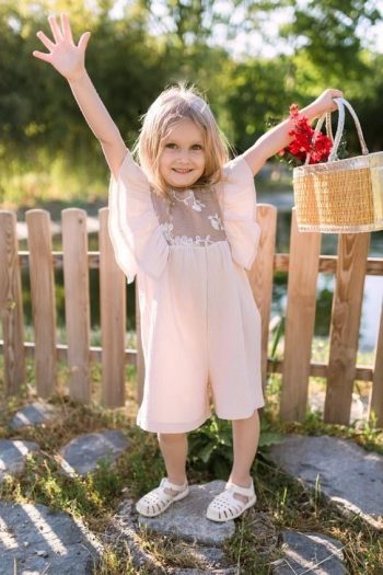 Muslin Jumpsuit with Lace Details