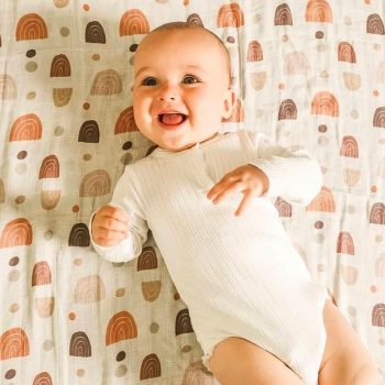 Bohemian Rainbow Muslin Blanket