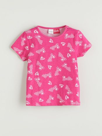 LCW Kids White Minnie Mouse Printed Girls' Short Pajama Set