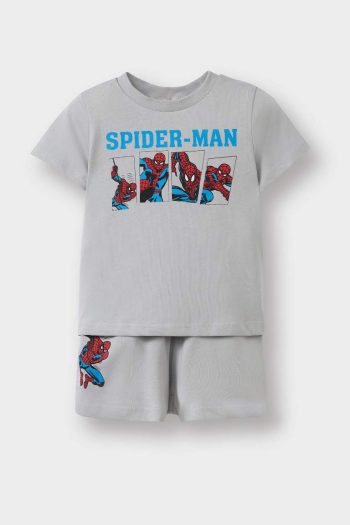 Marvel Comics Boys' Pajama Set - Short Sleeve Jersey Top and Elastic Waist Shorts