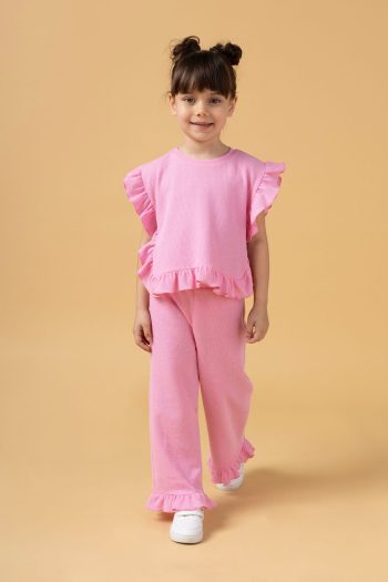 Ruffle Waffle Summer Two-Piece Set for Girls