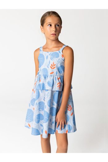 SheShe Blue Whirlwind Dress for Girls