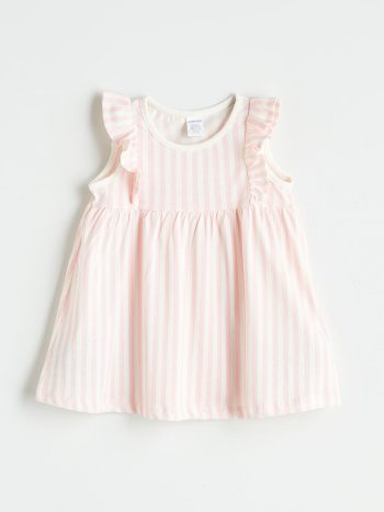 LCW Baby                                                                                          Ivory Striped Baby Girl Dress