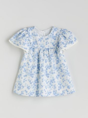 LCW Baby  Off-White Floral Print Baby Girl Dress