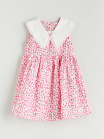 LCW Kids Pink Baby Collar Floral Girls Dress