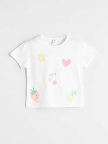 LCW Kids                                                                                       Off-White Crew Neck Girls' T-Shirt