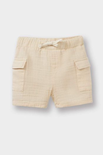 Boys' Baby Elastic Waist Muslin Shorts