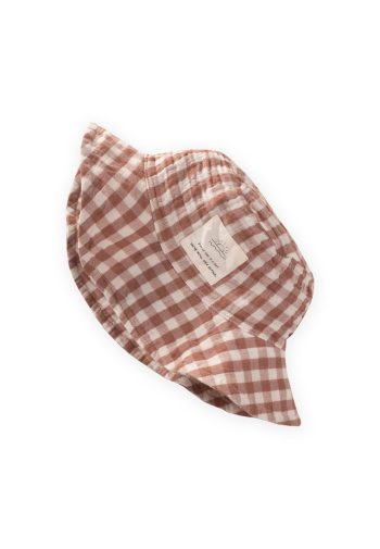 Müslin Fedora Hat 2-8 Years BROWN CHECK