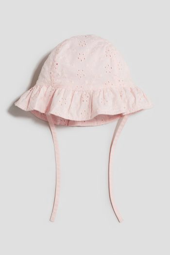 Embroidered and Cotton Sun Hat
