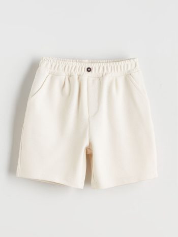 LCW Kids Beaded Elastic Waist Basic Boys' Shorts