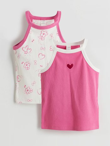 LCW Kids Fuchsia Halter Neck Girls' Tank Top 2-Pack