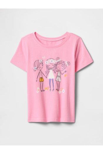GAP Baby Girl Pink Graphic T-Shirt