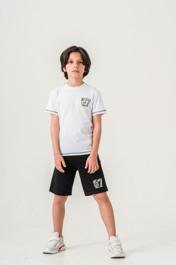 Mışıl Kids 87 Reaper Printed Boys' Shorts - T-Shirt Set
