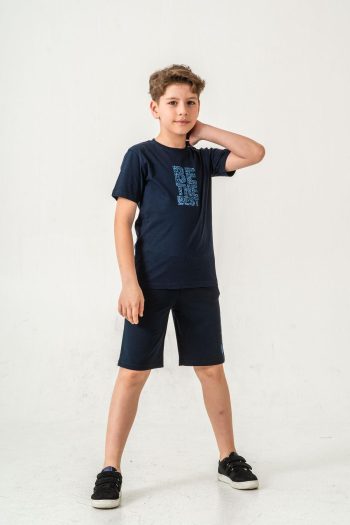 Mışıl Kids Be The Best Printed Boys' Shorts - T-Shirt Set