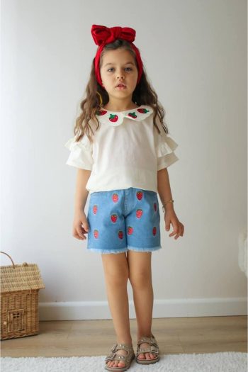 JELİBOOM Strawberry Girls' Two-Piece Set
