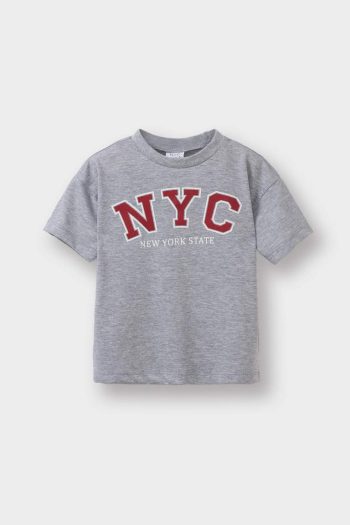 Boys' Printed Short-Sleeve T-Shirt with a Bicycle Collar