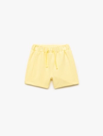 Baby Boy Cotton Basic Shorts with Elastic Waistband