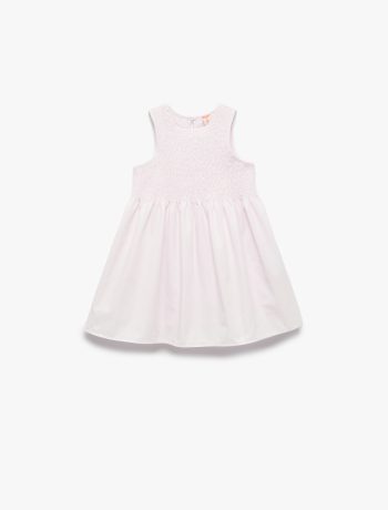 Cotton Sleeveless Bicycle Neck Strap Dress for Baby Girls