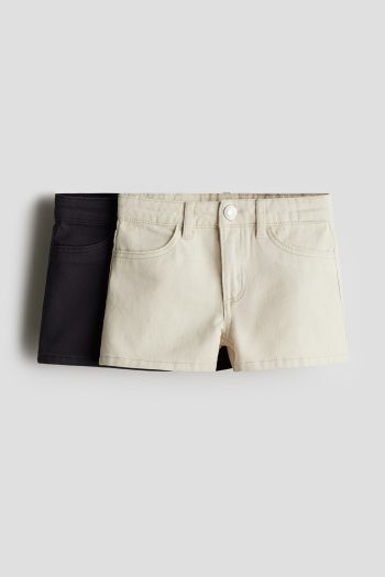 2-Piece Gabardine Shorts