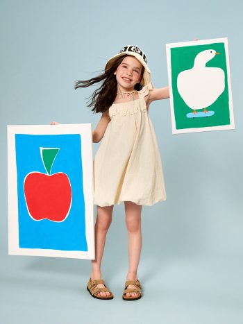 LCW Kids Bej Square Neck Girls' Airmür Dress