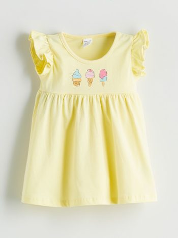 LCW Baby  Scoop Neck Dress for Baby Girls