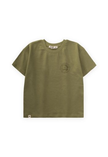 Astronaut Printed T-Shirt 2-10 Years Olive
