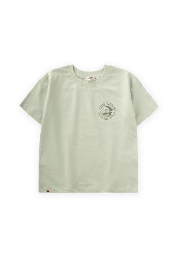 Astronaut Printed T-Shirt 2-10 Years Aqua Green