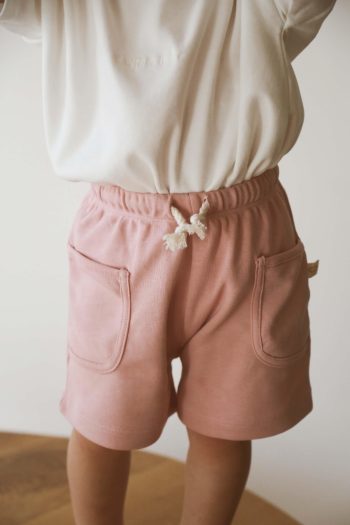 Pink Basic Pocket Children's Shorts