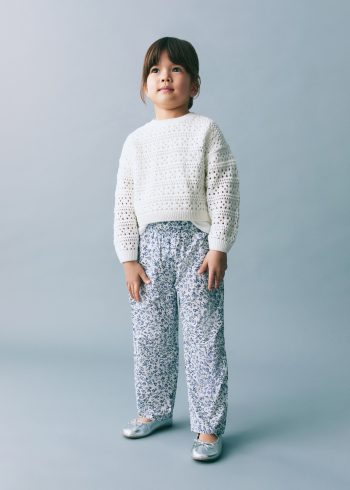 Patterned Cotton Trousers